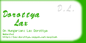 dorottya lax business card